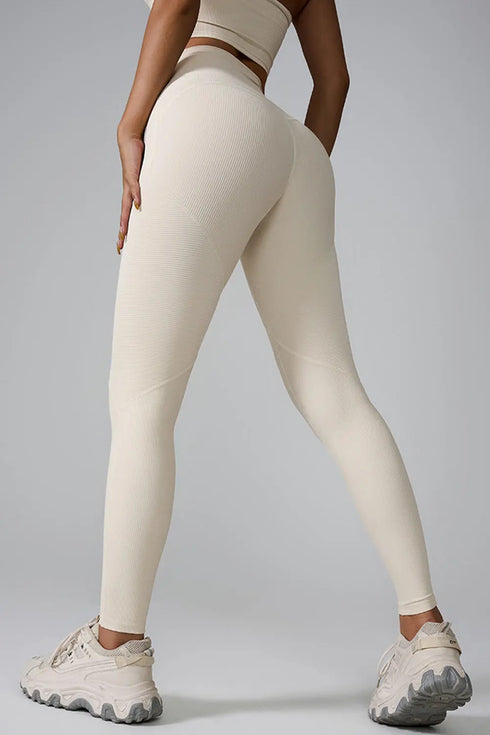 'Glynis' High Waist Sports Leggings - Celes Fashion